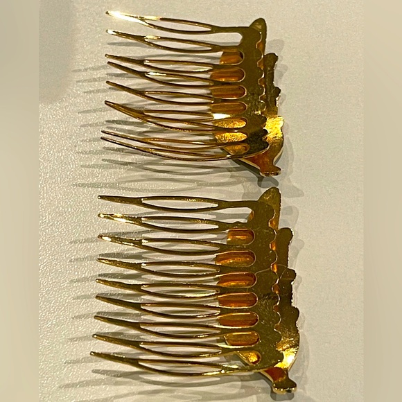 Vintage Cloisonné Bird & Floral Hair Comb